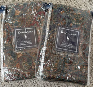 RARE RALPH LAUREN WESTHEATH PAISLEY KING SHAMS ~ NIP - Foto 1 di 4