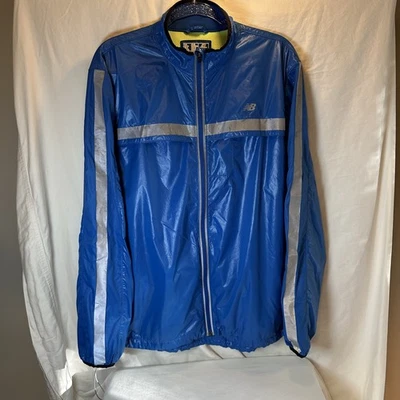 Chaqueta de Lluvia New Balance Para Hombre Azul Athleisure Marathon Gorpcore Embalable XL Foto 1 de 4