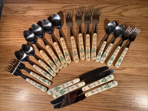 NATALE DI CAMPAGNA vintage in acciaio inox 20 pz. Set posate (servizio per quattro) - Foto 1 di 6