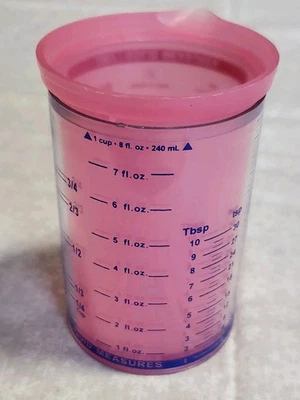 Pampered Chef Mini Measure All Cup Pink Breast Cancer 9897 Dry Liquid 1 Cup - Image 1 of 4
