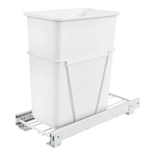 Rev-A-Shelf Single Pullout Kitchen Cabinet Trash Can 30 qt., RV-9PB S - Picture 1 of 8