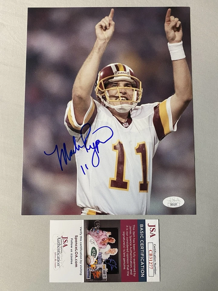 FOTO DE ACCIÓN 8x10 autógrafo marca rypien pieles rojas de Washington - JSA CB31277 Foto 1 de 1