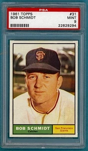 1961 Topps Bob Schmidt #31 PSA 9! Giganti! - Foto 1 di 2