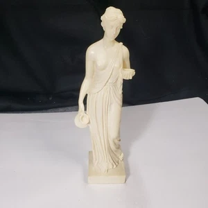 A. Santini Italy Alabaster Hebe Greek Goddess Of Youth Statue 12" Statue - Picture 1 of 15