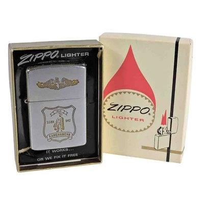 1966 Zippo Isqueiro USS Kamehameha SSBN 642 IMUA Submarino Marinho com Caixa 2517191 - Imagem 1 de 4