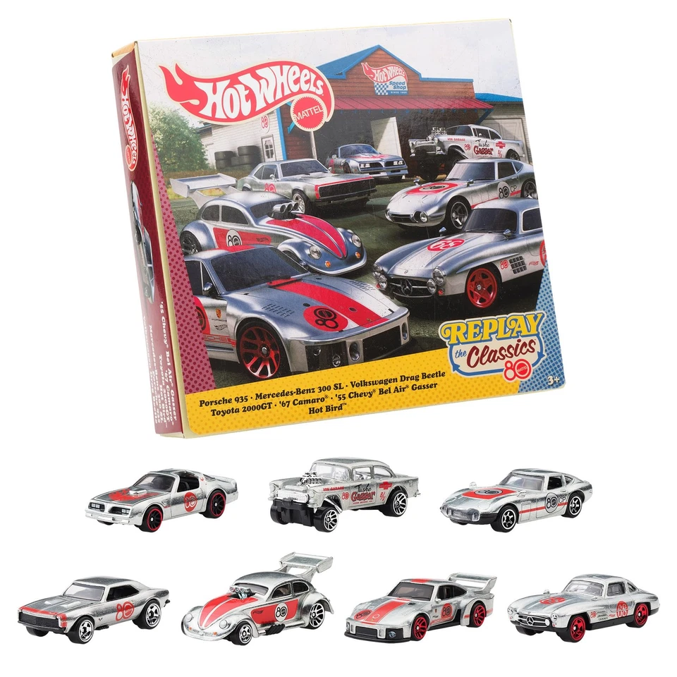 Hot Wheels Mattel 80E Anniversaire Pack De 7 Voitures Miniatures