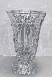Waterford Balmoral Starburst geschliffener Kristall 8,5" hoch geriffelte Vase mit Fuß signiert - Bild 1 von 9
