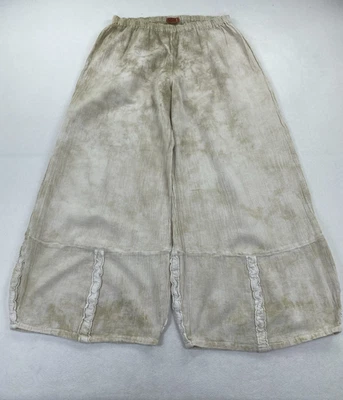 Pantalones de mujer Oh My Gauze talla 2 beige tie dye pierna ancha Laganlook minimalista Foto 1 de 4