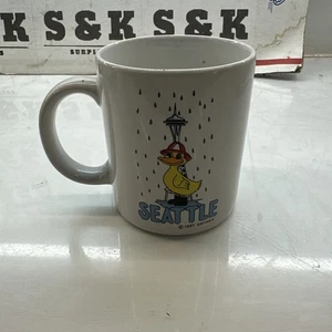 Seattle Souvenir Kaffeebecher Ente mit Stiefeln im Regen - Bild 1 von 2