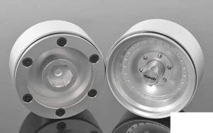 Stocker 1.7" Beadlock Wheels RC4WD Z-W0232 SILVER Alli 12mm Hex inc Hubs Bitz - Picture 1 of 8