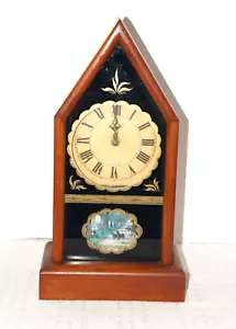Vintage WUERSCH Fall River Chime Wind Up Mantle Clock w/130-624 Movement WORKS - Picture 1 of 15
