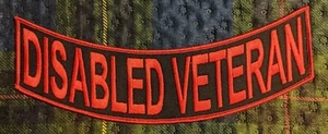 Parche trasero bordado para motociclista de 10 pulgadas para veteranos discapacitados - Imagen 1 de 1