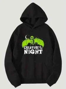 NEW Creature of the Night Halloween Bat Hoodie With Kangaroo Pocket, Unisex-M - Picture 1 of 6