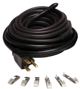 Wrap-On Dach und Dachrinne Enteisungskabel - 60' schwarz Elektroheizkabel 120 V - Bild 1 von 2