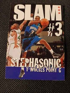 Tarjeta de novato 1996-97 Stephen Marbury NBA Hoops Slam RC #321 Timberwolves Suns - Imagen 1 de 3