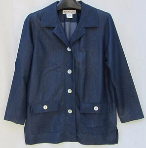 Norm Thompson Style 5262 Dark Blue Navy Jacket Tunic FALL M MADE USA $5.50SH EUC - Picture 1 of 2