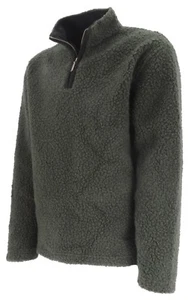 TIMBERLAND 55295 MEN'S MOUNTAIN MOCK ZIP NECK WOOL BLEND SHERPA TOP MEDIUM - Picture 1 of 3