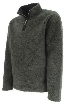 TIMBERLAND 55295 MASCULINO MONTANHA SIMULADO ZÍPER PESCOÇO LÃ MISTURA SHERPA TOP MÉDIO - Imagem 1 de 3