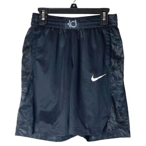 Nike Shorts Youth Medium Black Gray Dri Fit KD Kevin Durant Pull On Athletic