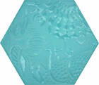 GORGEOUS AQUA BLUE 22X25cm porcelain hexagon wall&floor tile (bathroom/wetroom)