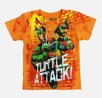 TMNT Teenage Mutant Ninja Turtles Boys T-Shirt, Orange, Small (6-7) - Image 1 of 2