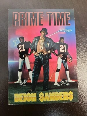 1990 Skybox Impact Deion Sanders PRIME TIME card #161 - Image 1 of 2