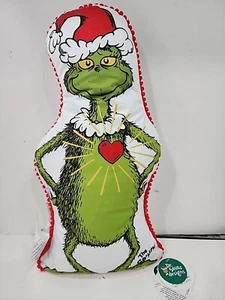 The Grinch Who Stole Christmas Shaped Toss Pillow Grinch Light Up heart NWT - Picture 1 of 6