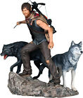 The Walking Dead Daryl Dixon And Wolves Limited Edition Statue Gentle Giant Nuova