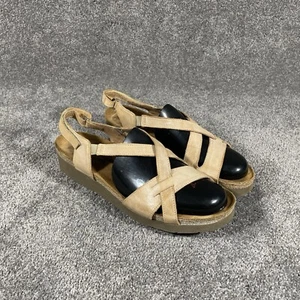 NAOT Bernice Women’s Size 11 Brown Leather Wedge Strappy Casual Sandals Used - Picture 1 of 11