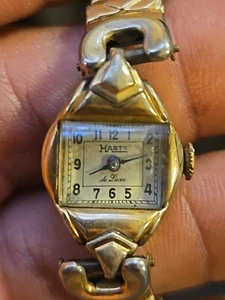 Haste 21 Jewel Vintage Ladies Watch (Very Rare) Self Winding Works Great - Picture 1 of 12