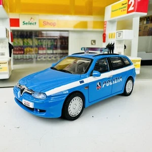 New Ray 1:43 Scale Alfa Romeo 156 Estate Diecast Polizia Police Car Model - Picture 1 of 2