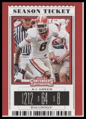 2019 Panini Contenders Draft Picks Collegiate #1 A.J. Green - Image 1 of 2