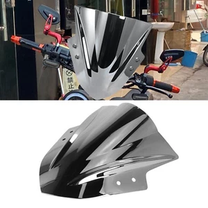 Motorcycle Windshield Windscreen Silver-plated For Kawasaki Ninja300 ZX300 13-17 - Picture 1 of 12