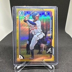 Ozzie Albies 2015 1st Bowman Chrome RC Gold #BCP ,# 01/50🔥🔥🔥🔥