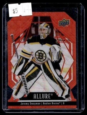 2022-23 Upper Deck Allure Orange Slice Jeremy Swayman Boston Bruins #93 - Image 1 of 2