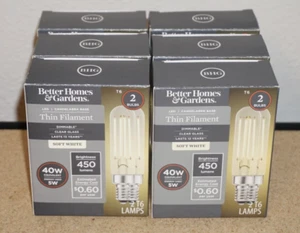 (12 Bulbs) T6 LED Soft White Light Bulbs 5 Watts (40W Equivalent) - Picture 1 of 3