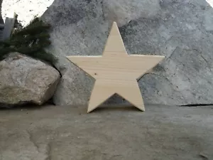 MASSIVHOLZ STERN 20 X 20 X 7 cm natur Handarbeit Tanne personalisiert - Bild 1 von 1