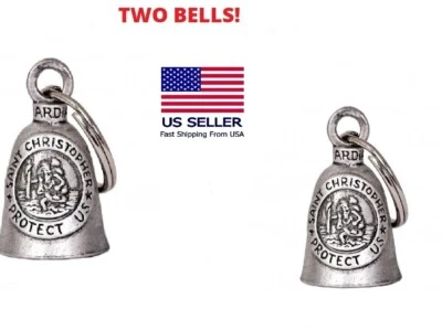 DOS MOTOCICLETAS ST. CHRISTOPHER GUARDIAN BELL 4 HARLEY-DAVIDSON motociclista gremlin EE. UU. Foto 1 de 4