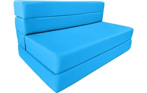 Folding Foam Mattresses, Chair Lounger, Studio Guest Beds, 6 x 39x 80, Turquois - Picture 1 of 8