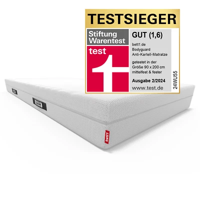 BODYGUARD® Anti-Kartell-Matratze 100x200, 2in1 Härtegrade mittelfest & fester - Bild 1 von 4