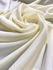 Cream Crepe De Chine Fabric 45” Dresses Clothing Craft Bridal Wedding Polyester