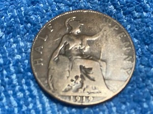 ENGLAND: 1919 HALF PENNY IN SEHR GUTER ERHALTUNG! ( KÖNIG GEORGE V ) - Bild 1 von 4