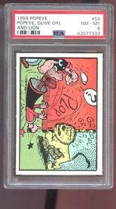 1959 Popeye #54 Olive Oyl Lion PSA 8 grado tarjeta Ad-Trix King características sindicato - Imagen 1 de 2