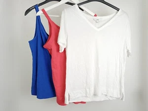 M&S Women's Cami Style T-shirt Size 14 Blue Pink White New F2 - Picture 1 of 10