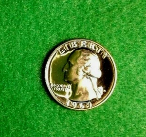 1969 - S  Washington  Quarter  Clad   Gem Proof  Nice US  Coin - Picture 1 of 2