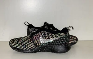Nike ID Roshe Run Flyknit Black Rainbow Women’s 7.5 - Picture 1 of 9
