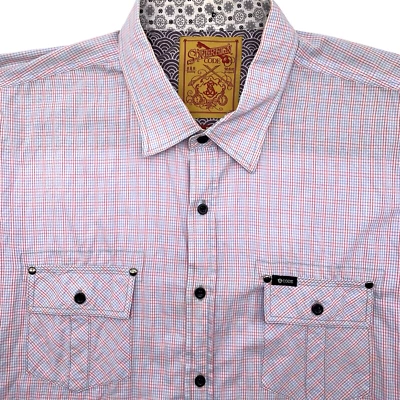 Sovereign Code Men's Short Sleeve Multicolor Striped Button Up XXL 2XL Pockets - Image 1 of 4