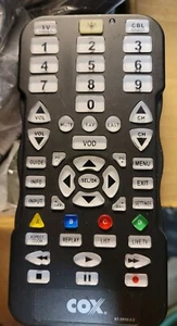 COX RT-SR50-3.2 CABLE TV LARGE BUTTON MULTI  REMOTE CONTROL MINIBOX ELDER REMOTE - Picture 1 of 2