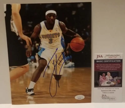 Autógrafo firmado por Ty LAWSON 8x10 UNC Carolina del Norte Tarheels Denver Nuggets JSA Foto 1 de 3
