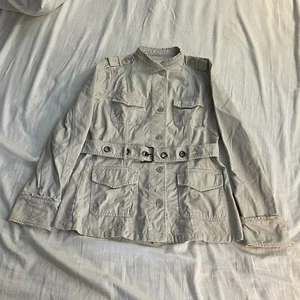 Converse One Star Women’s Beige Army Military Style Jacket Size M All Star - Picture 1 of 7